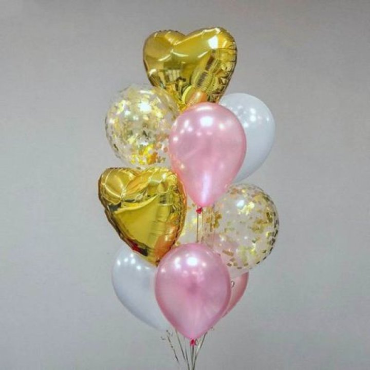 Облако шаров "Рози голд" в Новороссийске