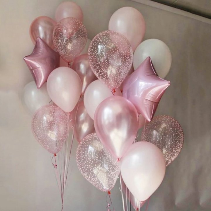 Фонтаны шаров "Розовый" в Новороссийске