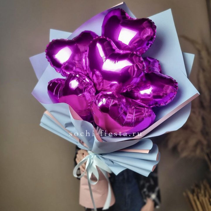 Букет из шаров сердец  в Новороссийске
