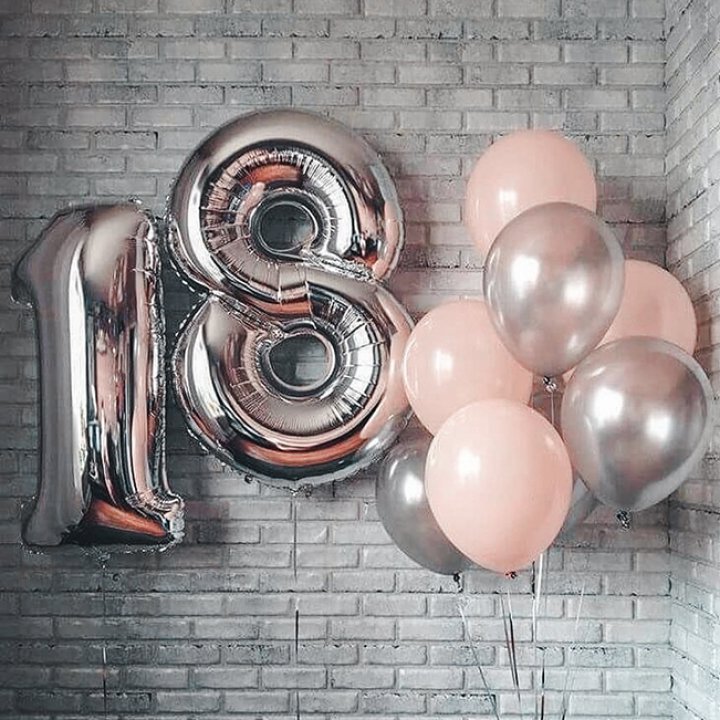 Фольгированный шар Серебряная Цифра в Новороссийске