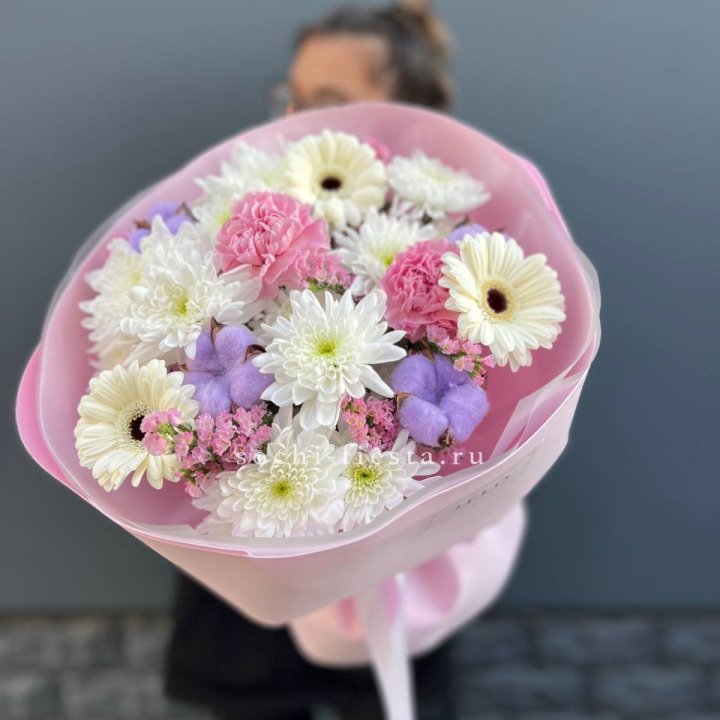Букет цветов "Пинк спринг" в Новороссийске