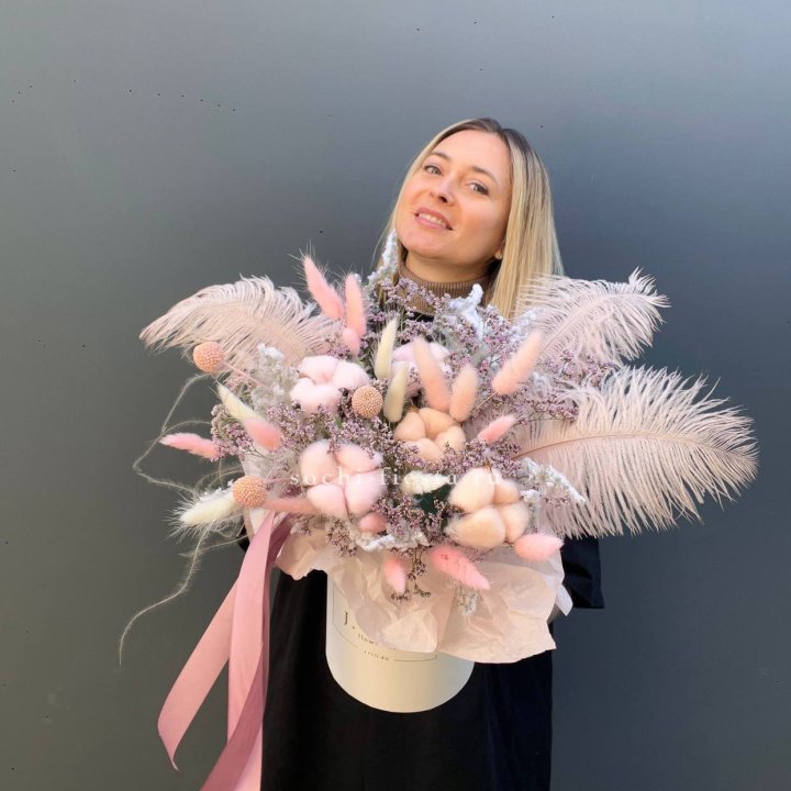 Авторский бокс с сухоцветами в Новороссийске