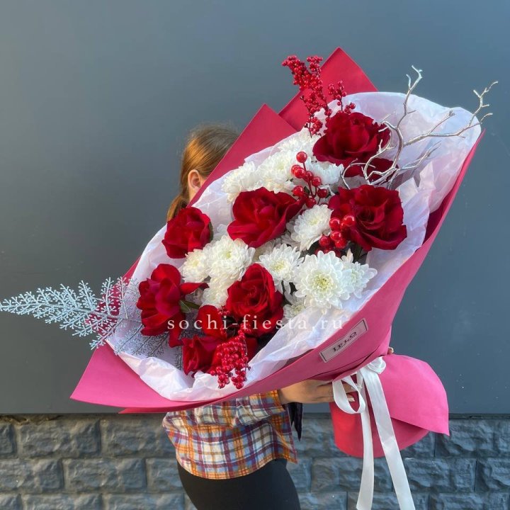 Букет "Яркая зима" в Новороссийске