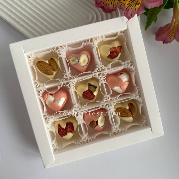 Набор конфет из бельгийского шоколада Сердца в Новороссийске