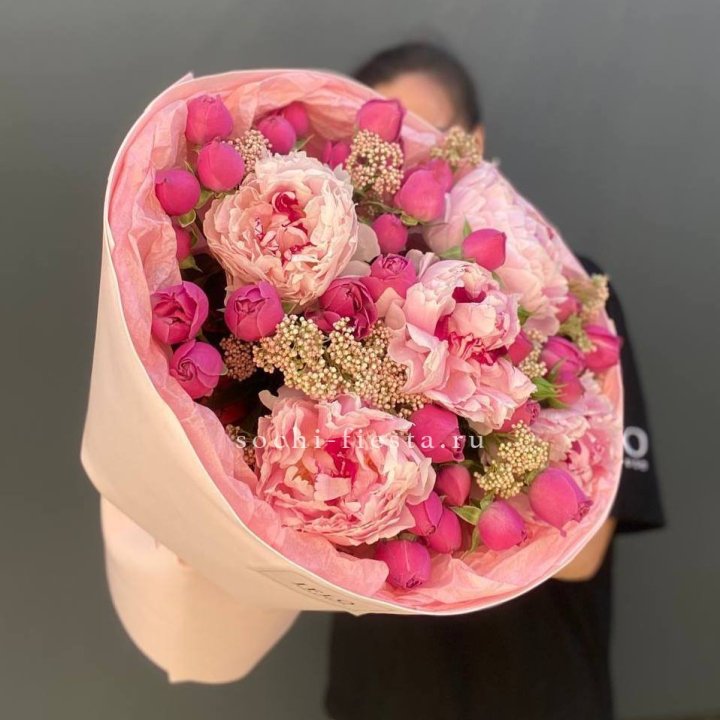  Букет с пионами "Преференс" в Новороссийске
