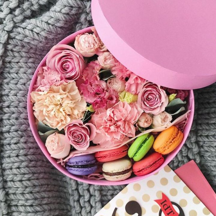 Цветочный бокс пинк в Новороссийске