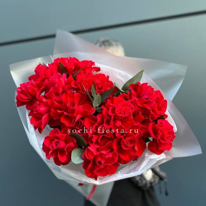 21 Красная французская роза в Новороссийске
