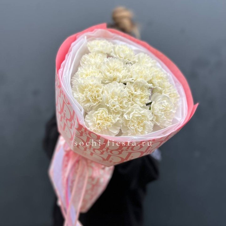 Белые диантусы №2 в Новороссийске