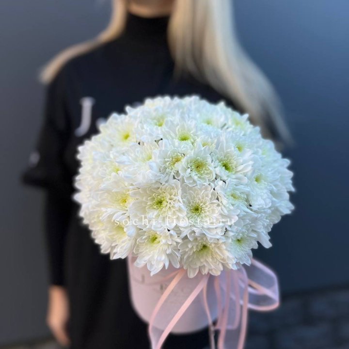 Коробка с хризантемами №1 в Новороссийске