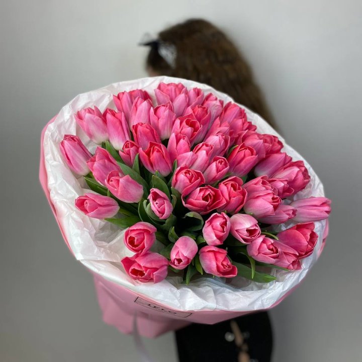 51 розовый тюльпан "Рози" в Новороссийске