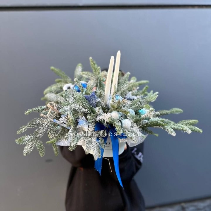 Новогодняя композиция в коробке  в Новороссийске