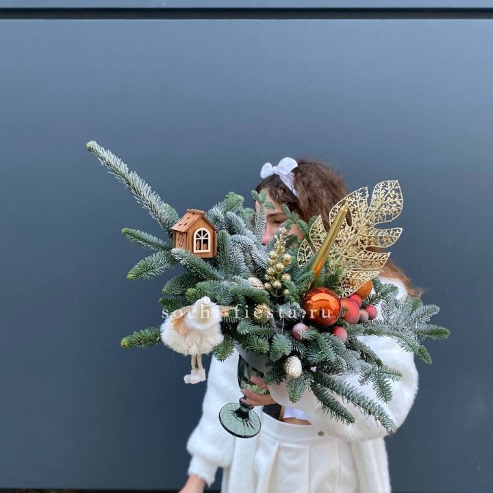 Композиция в бокале огненная  в Новороссийске