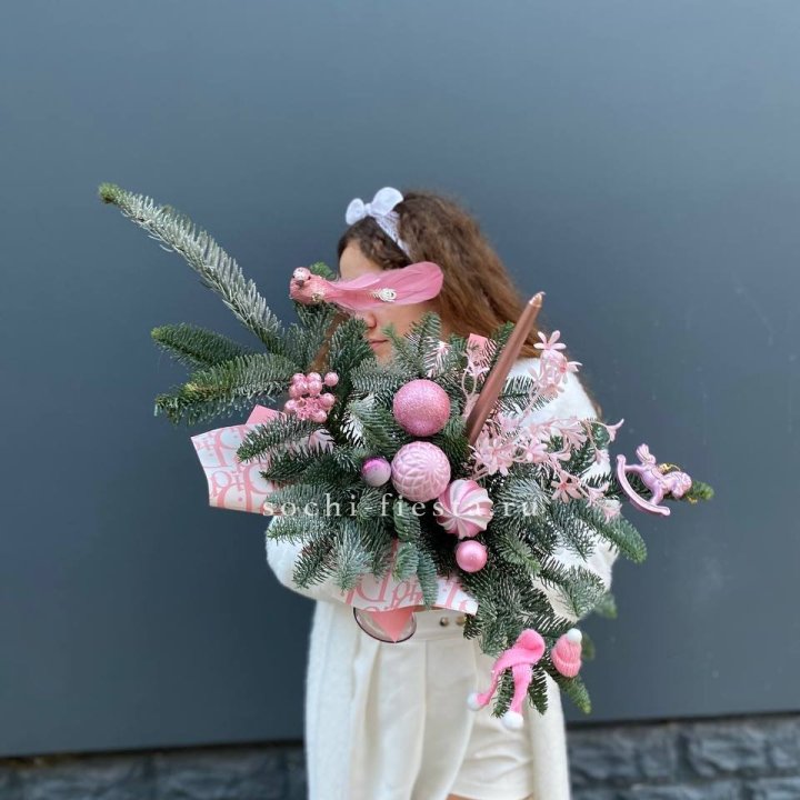 Композиция бокал розовый в Новороссийске