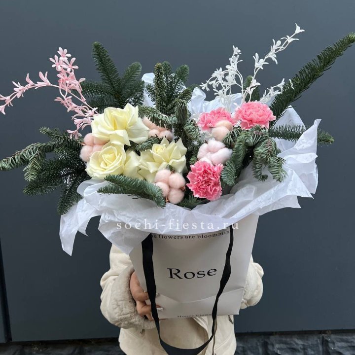 Цветочная сумка с нобилисом в Новороссийске