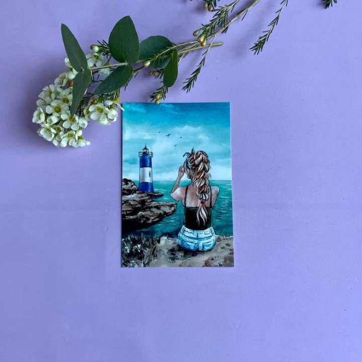 Открытка к букету "Океан" в Новороссийске