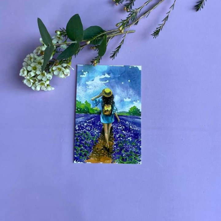 Открытка к букету "Цветочная дорога" в Новороссийске