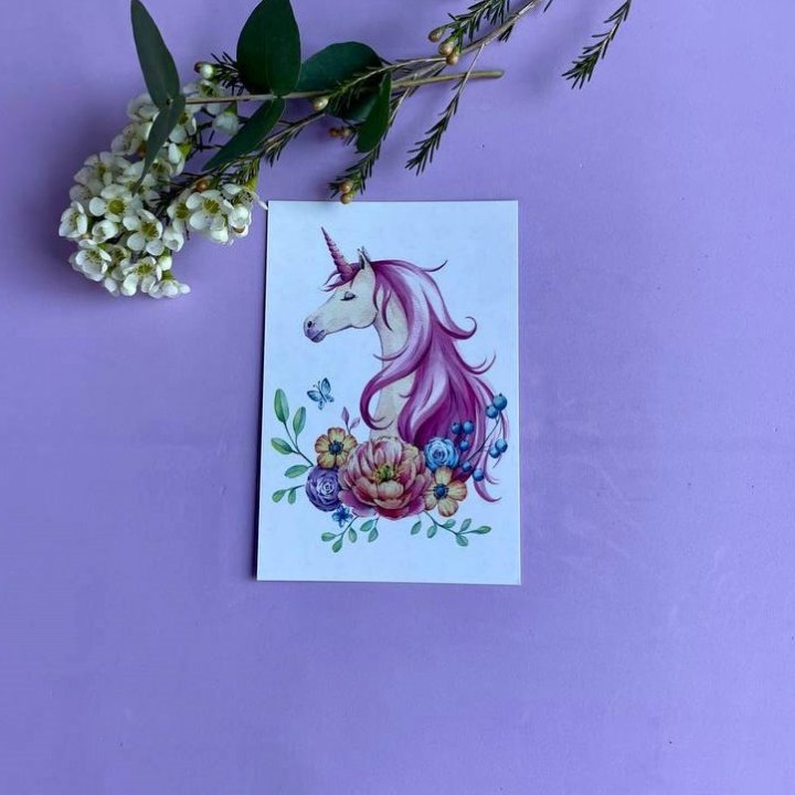 Открытка к букету "Единорог" в Новороссийске