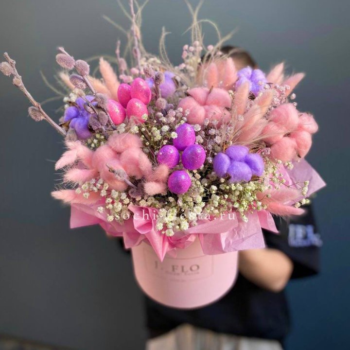 Сухоцветы в коробке  в Новороссийске