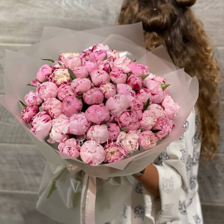 51 розовый пион в Новороссийске