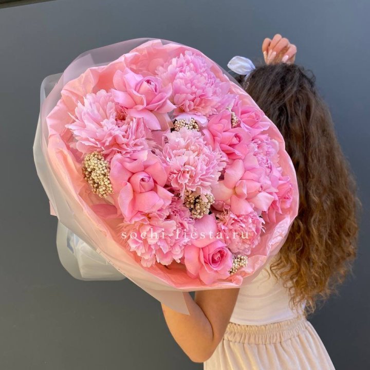  Букет с пионами "Пинки" в Новороссийске