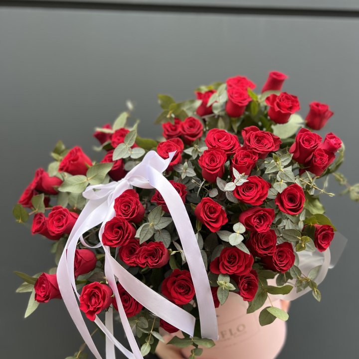 45 Красных роз в боксе "Сеньёрита" в Новороссийске