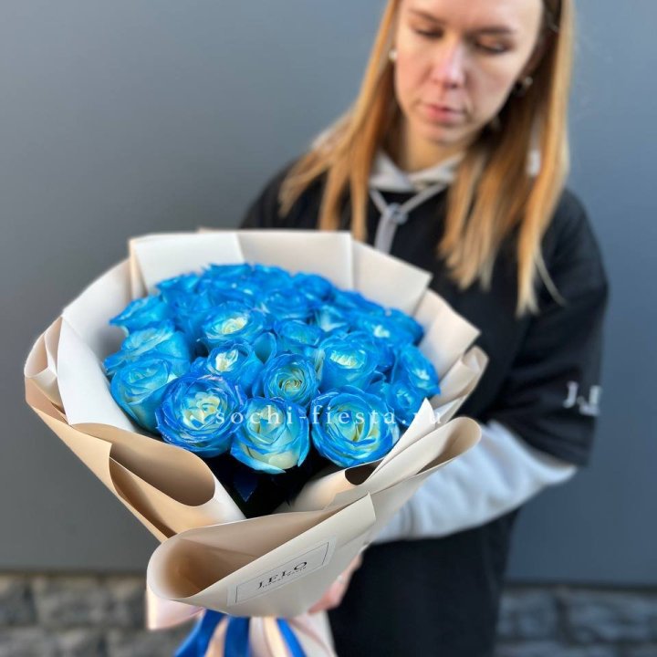 Букет синих роз блю логан в Новороссийске