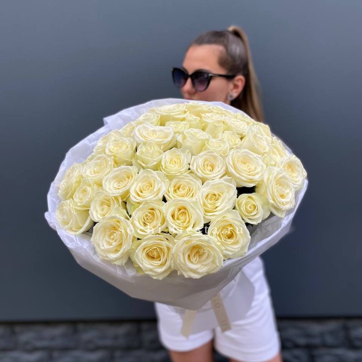 51 белая роза  в Новороссийске