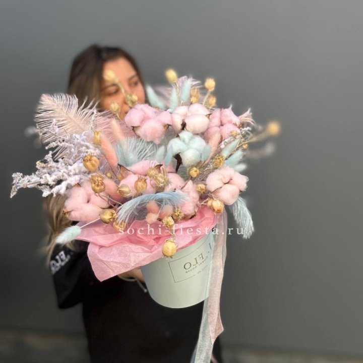 Авторский бокс с сухоцветами №2 в Новороссийске