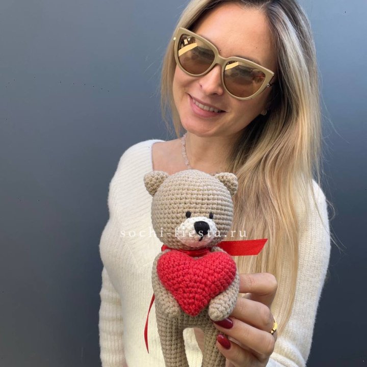 Мишка с сердцем ручной работы в Новороссийске